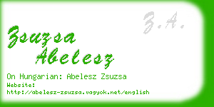 zsuzsa abelesz business card